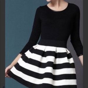 Striped Black & White Skirt